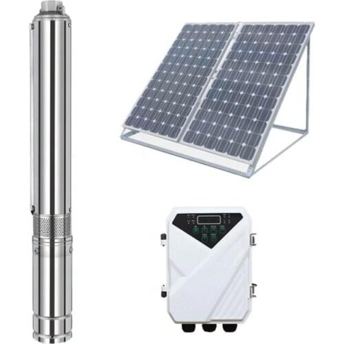 Head 100 meter deep well pump dc solar pond pump mini solar water pump
