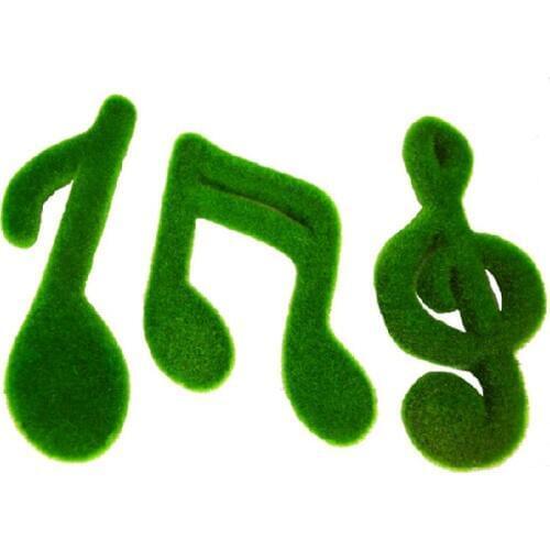 Artificial Moss Music Notes 3 Kinds Creative Gift Fake Plant Shooting Props Green Home Party Decoration For Wedding