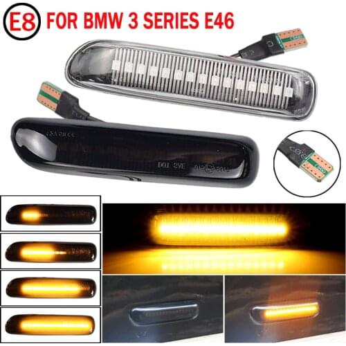 Pair Dynamic Led Side Marker Flowing Turn Signal Light Indicator Blinker For BMW E39 E46 Coupe Compact Cabriolet Touring Saloon