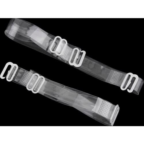 1 Pair Transparent Adjustable Women Clear Invisible Underwear Bra Set Shoulder Straps High Elastic Replacement Bra Straps
