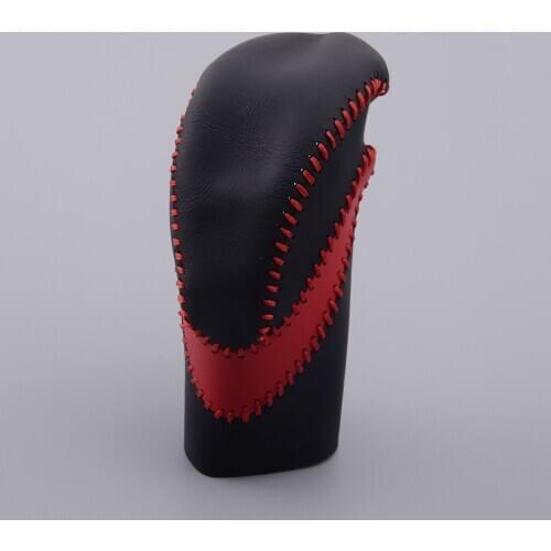 DWCX Black Synthetic Leather Interior Gear Shift Knob Cover Cap Fit For Honda Accord 2013 2014 2015 2016 2017