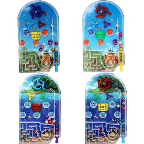 Mini Pinball Desktop Games Machine Cartoon Children Gifts Educational Toy Labyrinth Beads Ejection Peer Interaction Random