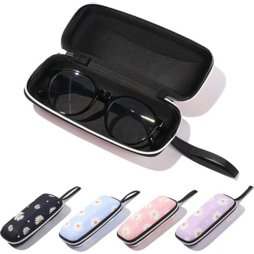 Fashion Daisy Glasses Box EVA Zipper Eyewear Protector Case Large Capacity Women Men Portable Reading Glasses Sunglasses Case