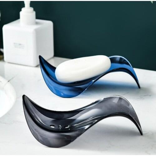 Soap Dishes Shower Tools Kitchen Sponge Racks Bathroom Soaps Box Storage Shelf Auto-Draining Plastic Washroom Supplies