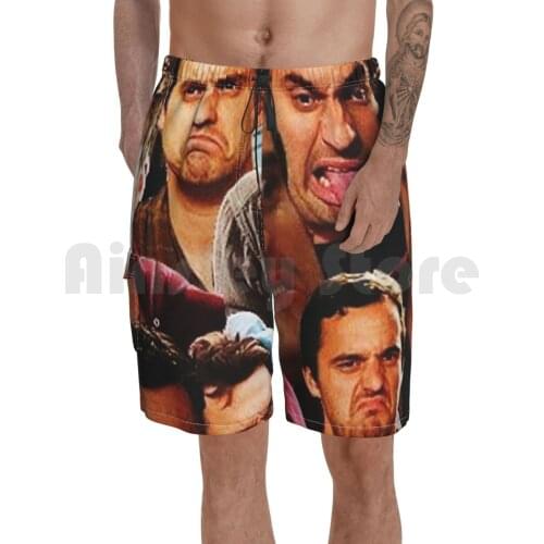 New Girl-Nick Miller Collage Beach Shorts Men Beach Pants Swimwear New Girl Nick Miller Collage New Girl Nick