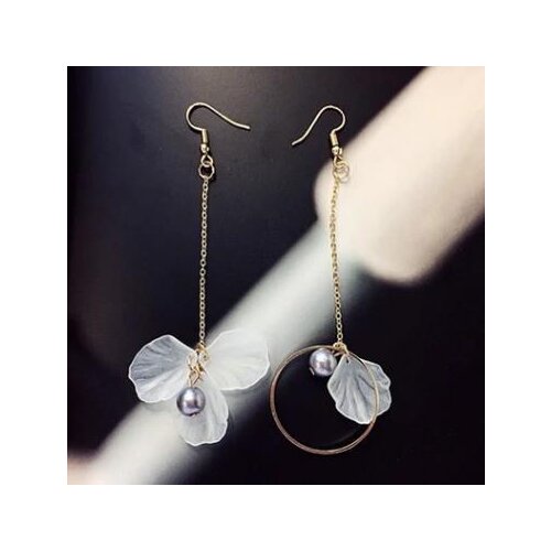 New fashion retro exquisite geometric stone translucent small and simple wild earrings