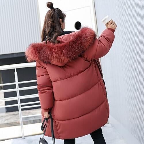 Real Time 2019 Autumn And Winter Dress Jackets Korean Will Code Self-cultivation Long Student Cotton-padded Clothes Loose Coat
