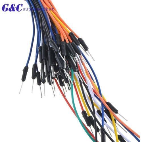 65 pcs Breadboard Jumper Wire 12cm/16cm/20cm/24cm Solderless Breadboard dupont Cables Male to Male for Arduino kit
