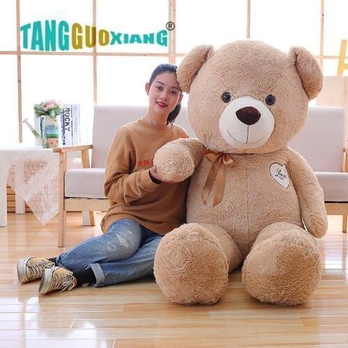 90/110cm Soft Big baby Cute Teddy bear Stuffed plush toys lovely bear dolls Girls Children Kids birthday Christmas gifts