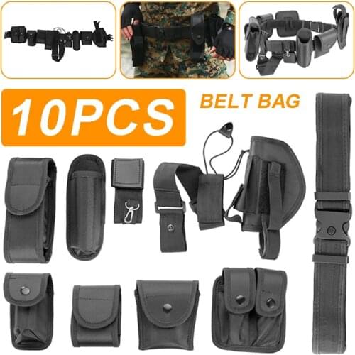 Police Security Guard Modular Enforcement Equipment Duty Waist Belt Nylon Outdoor Tactical Military Training Utility Kit