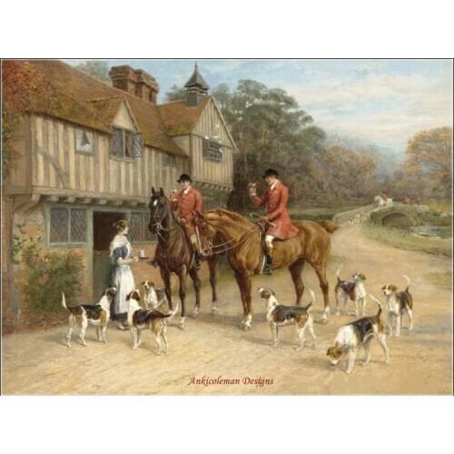 Needlework Crafts Full Embroidery DIY - Counted Cross Stitch Kits 14 ct Aida Oil painting - The First Break in the Family