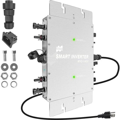 CE Certification, IP65 1400W MPPT Grid Tie Micro Solar Inverter, 22-50VDC to 80-280VAC, for 4x400W Panels Max