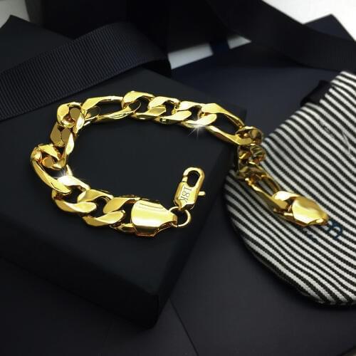 Extension Mens Gold Bangle Bracelet Bangle Bracelet wholesale high quality 23 stainless steel 12mm width of Byzantium