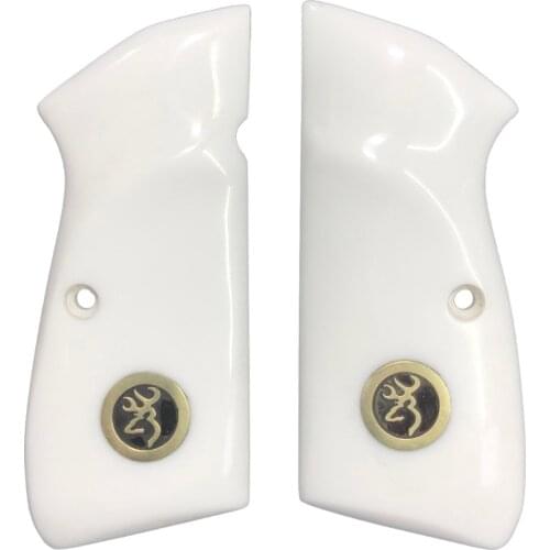 Belgium Browning Hp 14 Compatible Laser Cut White Plexiglass New Design Grips Mod55