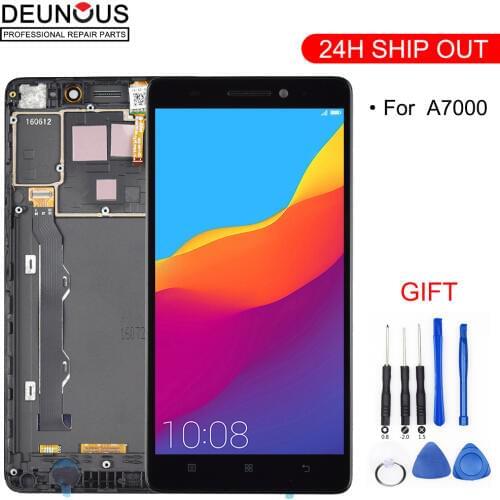 5.5'' Original LCD For LENOVO A7000 Display Touch Screen with Frame Digitizer for Lenovo A7000 LCD Display Screen Replacement