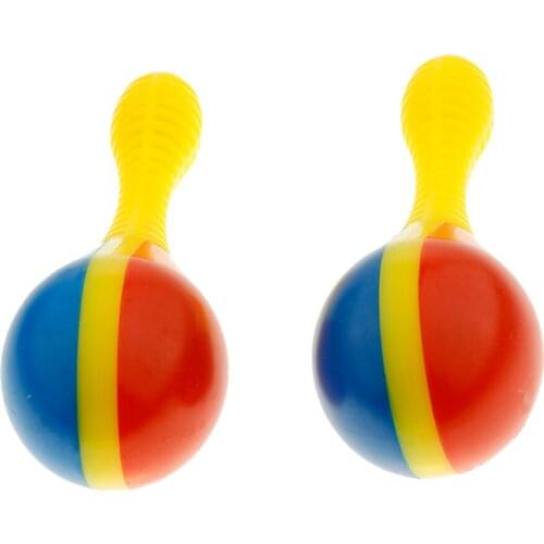 1 Pair Plastic Maracas Handheld Shaking Toys Gift for Baby Toddlers Preschool Toy