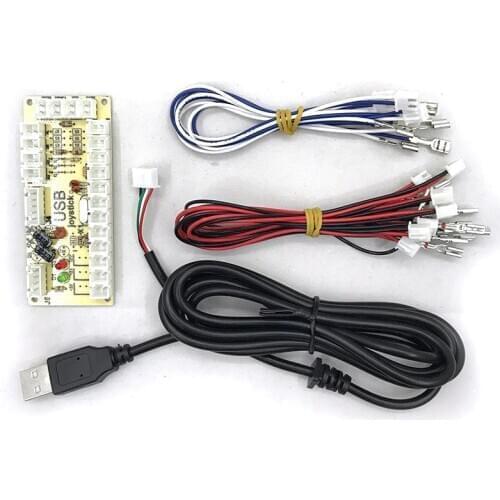 10pcs Zero Delay USB Encoder To PC Games For Arcade Sanwa Joystick Kits Parts Use on 5 Pin Roker and 2.8mm Buttons interface