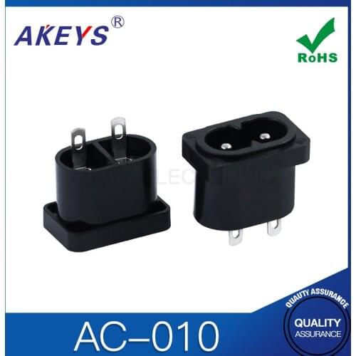 10PCS AC-010 High quality AC Power Inlet Socket with fuse holder and rocker switch
