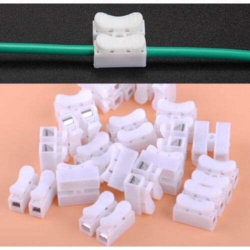 100Pcs/Set 2 Pin Self Locking Electrical Cable Connectors Quick Splice Lock Wire Terminals