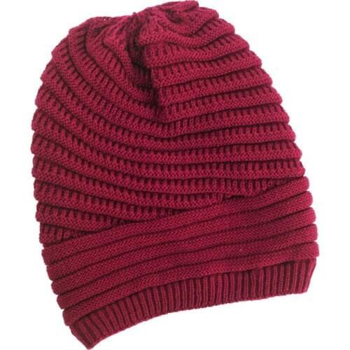 2019 new arrival Vintage Womens Plain Cap Beanie Hat Girls Wool Warm Winter Hat Women Femme Hats Caps