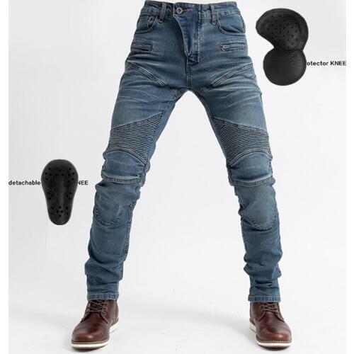 2020 New PK718 Motorcycle racing riding pants slim stretch locomotive anti-fall pants with protective gear riding jeans