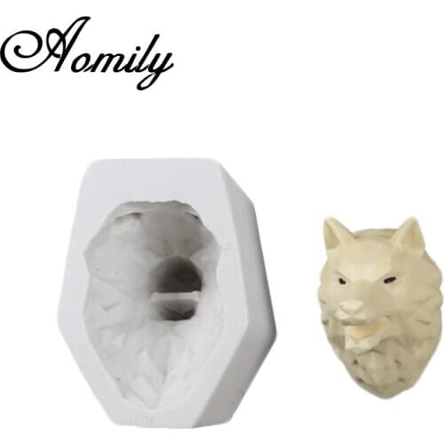 Amoliy 3D Wolf Head Mousse Cake Mold Fondant Cake Molds Cake Decorating Tools Chocolate Moulds Baking Accessories Silicone Mold