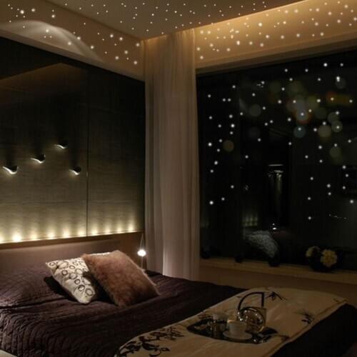 407pcs/set Round Dots Romantic Self-luminous Wall Sticker DIY Bedroom Kids Room Decal Glow In Dark Fluorescent Home Decor
