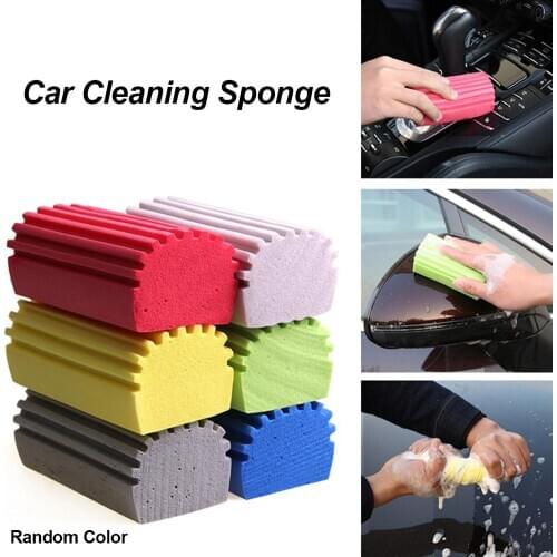 5pcs Car Wash Clean Car Scratch Free Sponges Handy Cleaning Scrubber Detailing Washing Sponge For Interior Exterior