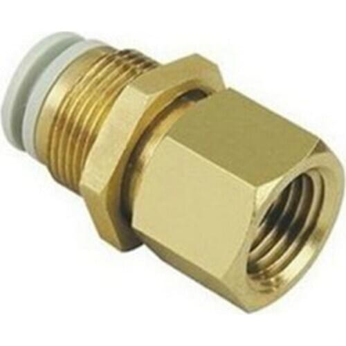 5 Pcs Connectors Brass Bulkhead 12mm Tube-1/2" Female BSPP Replace KQ2E12-04