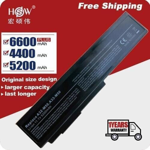 6 Cells Laptop Battery For Asus N61Vg N61Vn A32-N61 N61Ja N43JQ N53S 15G10N373830, L072051, 15G10N373800 free shipping