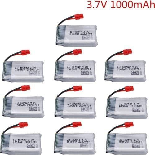 For SYMA X5HW X5HC X5UC X5UW 3.7V 1000mAh 25C Battery For RC Drone Quadcopter Spare Bettery Parts 3.7v 102542
