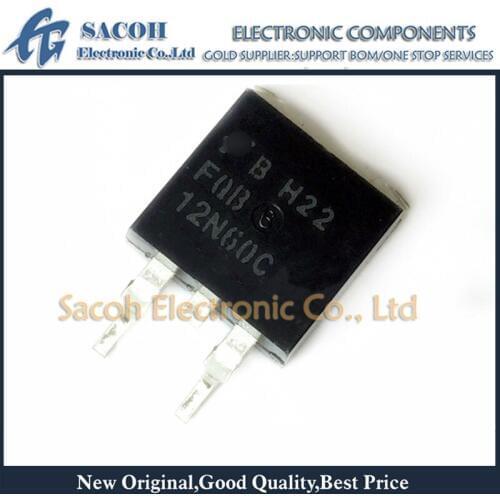 Free Shipping 10Pcs FQB12N60C FQB12N60 12N60C 12N60 TO-263 12A 600V Power MOSFET