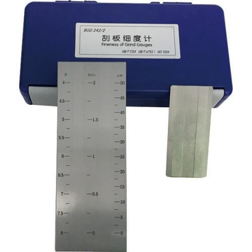 BGD242/2 (0-50um) Double Groove Fineness of Grind gauge Division Value 2.5um Grindometer Use For Paint
