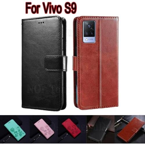 Flip Case For Vivo S9 V2072A Cover Phone Protective Shell Funda For Vivo S 9 Case Wallet Stand Leather Book Hoesje Capa Bag