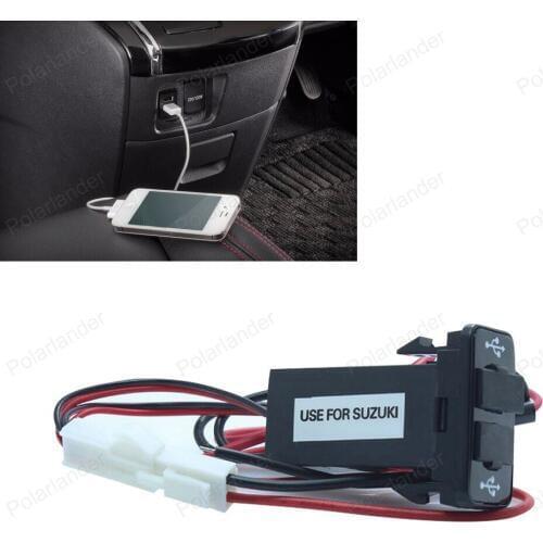 Dual USB 2 Port interface 5V 2.1A ABS Dashboard Car Phone Charger Adapter for S/uzuki Car Electronics