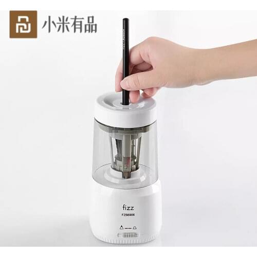 Youpin Fizz Electric Pencil Sharpener White Automatic Pencil Sharpener USB Charge Powered Stationery Education Office Supplies