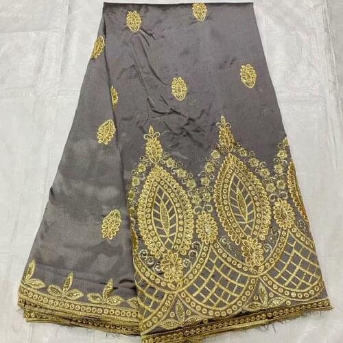 Good Quality African George Lace Fabric 5Yards For Evening Dress Nigerian Embroidery Guipure George Lace Fabric Net Sequin E16-8