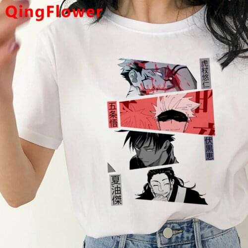 Jujutsu Kaisen Gojo Satoru Yuji Itadori clothes tshirt female vintage kawaii japanese print tumblr t-shirt top tees ulzzang