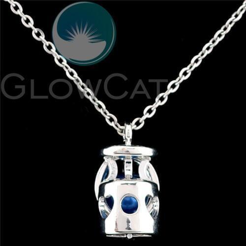 K1078 Copper Wishing Bottle Beads Cage Perfume Essential Oil Diffuser Pearl Cage Locket Necklace