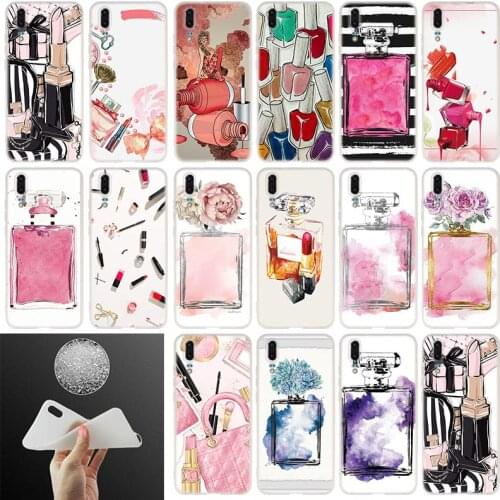 Soft Silicone Case Makeup rouge Perfume For Huawei P40 P30 P20 Pro P10 Plus Lite P Samrt Z 2019 E 2020