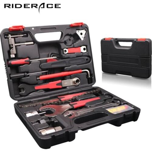 Bicycle Toolbox Professional 18 in 1 Maintenance Service Spoke Wrench Tool Kit MTB Road Bike Multi-function Repair Tools Box Set