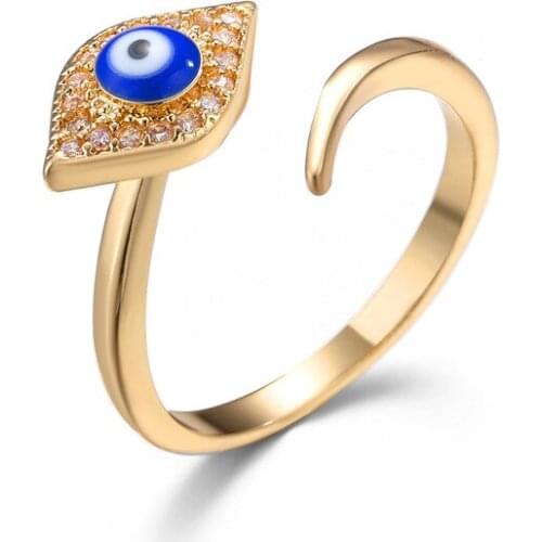 Original Europe & American devils eye ring 925 sterling silver zircon Open ring 2020 woman DIY fine jewelry gifts free shipping