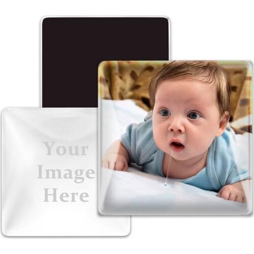 Customizable Crystal Glass Fridge Magnet With Personalized Photo Romantic Gift For Family