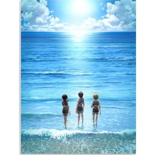 HD Printed The Other Side of the Sea Poster Home Decor Wall Art Attack on Titan Canvas Painting Living Room Anime Pictures Frame