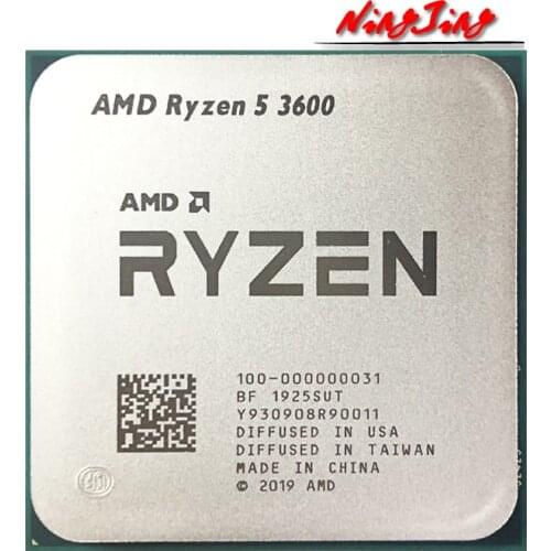 AMD Ryzen 5 3600 R5 3600 3.6 GHz 5 PCS Six-Core Twelve-Thread CPU Processor 7NM 65W L3=32M 100-000000031 Socket AM4