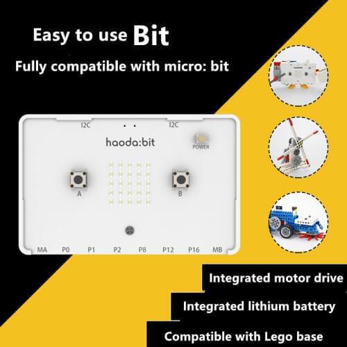 Easy to use Bit compatible LEGO micro-bit integrated motor drive programming master control expansion