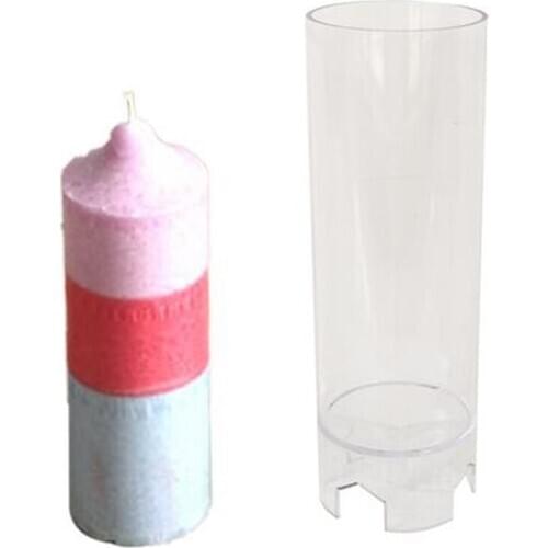 Siamese Church Head Candle Molds Plastic Pillar Candle Making Kit Cylinder Rib Candle Making Molds DIY Candle Making Supplies