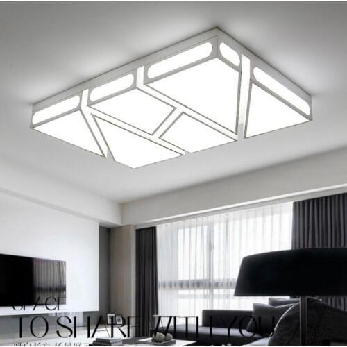 Modern acrylic geometry lampshade led Chandeliers led lamp White/Black high-power led chandelier lighting led lustre light lamps