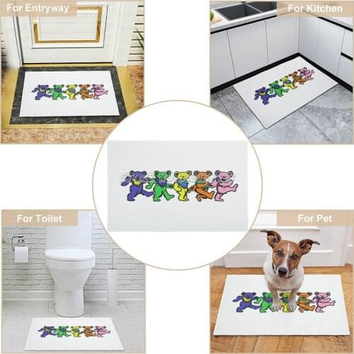 Dancing Bears Doormat Foot Pad Home Decor Carpet Entrance Indoor Floor Mat Non-slip Rug Dancing Bears Grateful Dead Dead Dead He