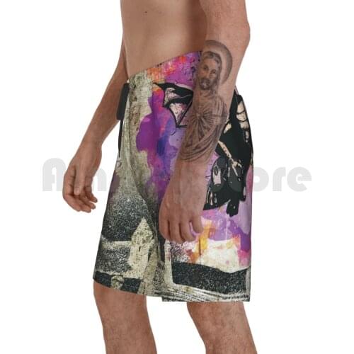 The Purple Dragon-Spyro Fanart Beach Shorts Men Beach Pants Swim Trunks Dragon Spyro Dragon Video Game Videogames
